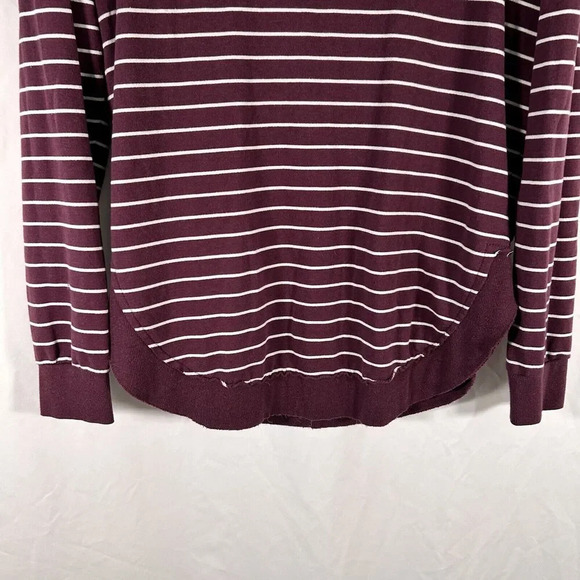 Z Supply Hoodie Women's Small Purple White Striped Pockets Long Sleeve - Picture 10 of 10